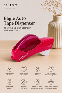 ZEILKO | ClickTape Pro | Automatischer Klebebandabroller | One-Press Dispenser | Magenta