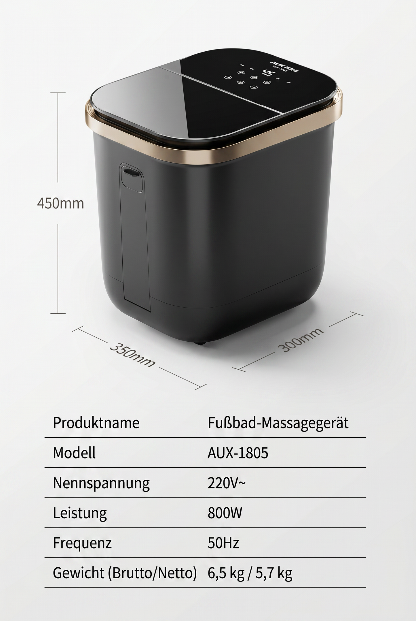 ZEILKO elektrisches Fußbad-Massagegerät – 3D-Rollenmassage, Ozon-Desinfektion und 36 Präzisionsrollen