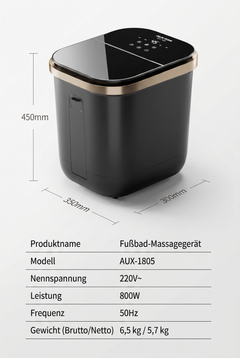 ZEILKO elektrisches Fußbad-Massagegerät – 3D-Rollenmassage, Ozon-Desinfektion und 36 Präzisionsrollen