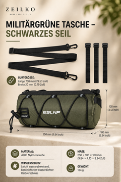 ZEILKO Fahrrad-Lenkertasche multifunktional – montierbar an Lenker, Rahmen, Sattel und als Schultertasche, wasserdicht