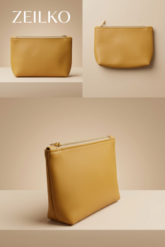 ZEILKO 5-teiliges Taschen-Set in Senfgelb Marrakesch – Boho-Stil mit geflochtenen Makramee-Henkeln