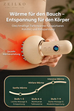 ZEILKO elektrisches Schröpfgerät in Rot – Vakuum-Massage mit Wärmefunktion und 9 Intensitätsstufen