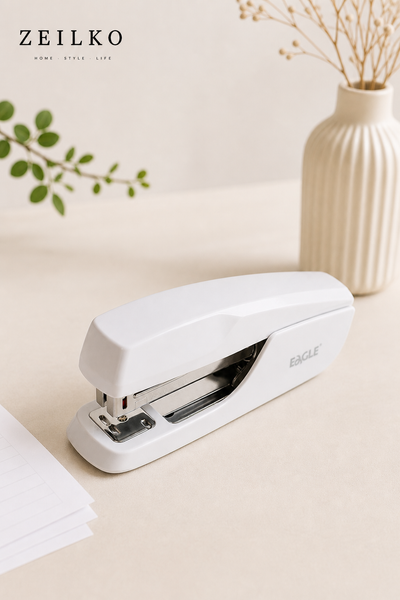ZEILKO StaplePro Compact Heftgerät in Schwarz/Weiß – bis 20 Blatt, für Klammern 24/6 und 26/6