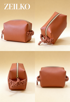 ZEILKO 4-teiliges Taschen-Set in Terracotta – Boho-Stil mit geflochtenen Makramee-Henkeln, Set-Ansicht