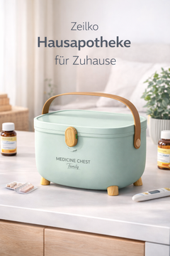 ZEILKO Hausapotheke Box in Weiß – großes Medikamentenbox-Set mit Einsatz und Tragegriff, ordentlich und stilvoll